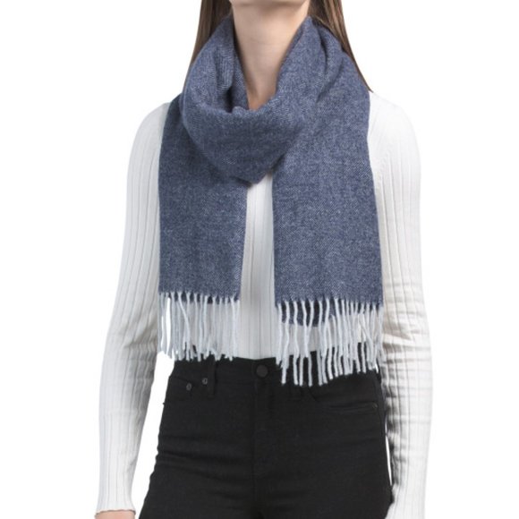 Italian Woollen Treasure Cashmere Blend Herringbone Scarf  Italian Woollen Treasure Cashmere Blend Herringbone Scarf NWT main image 0